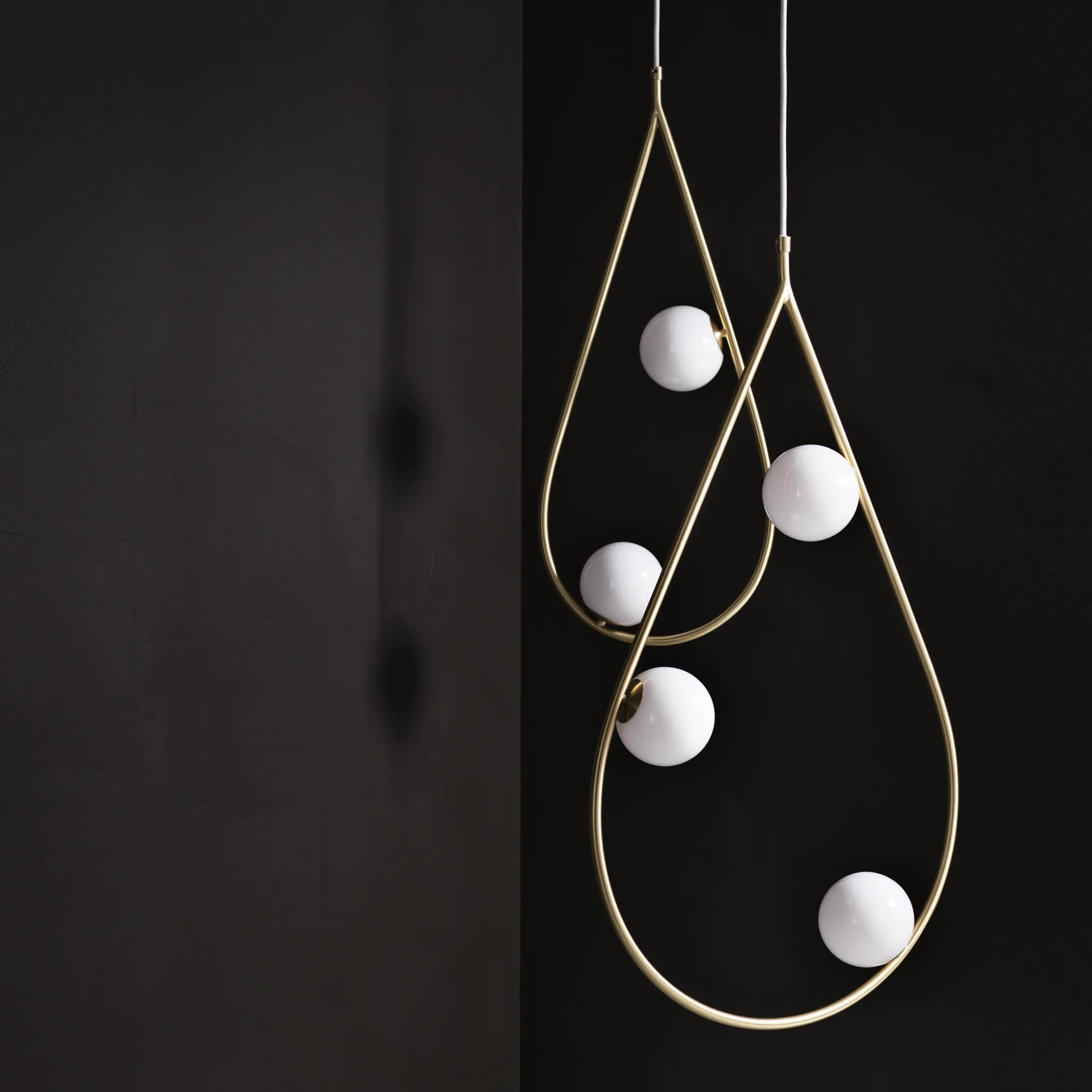 Pearls 80 pendant lamp, brass Pholc