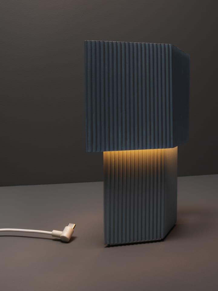 Romb Mini portable table lamp 19 cm - Blue stone - Pholc
