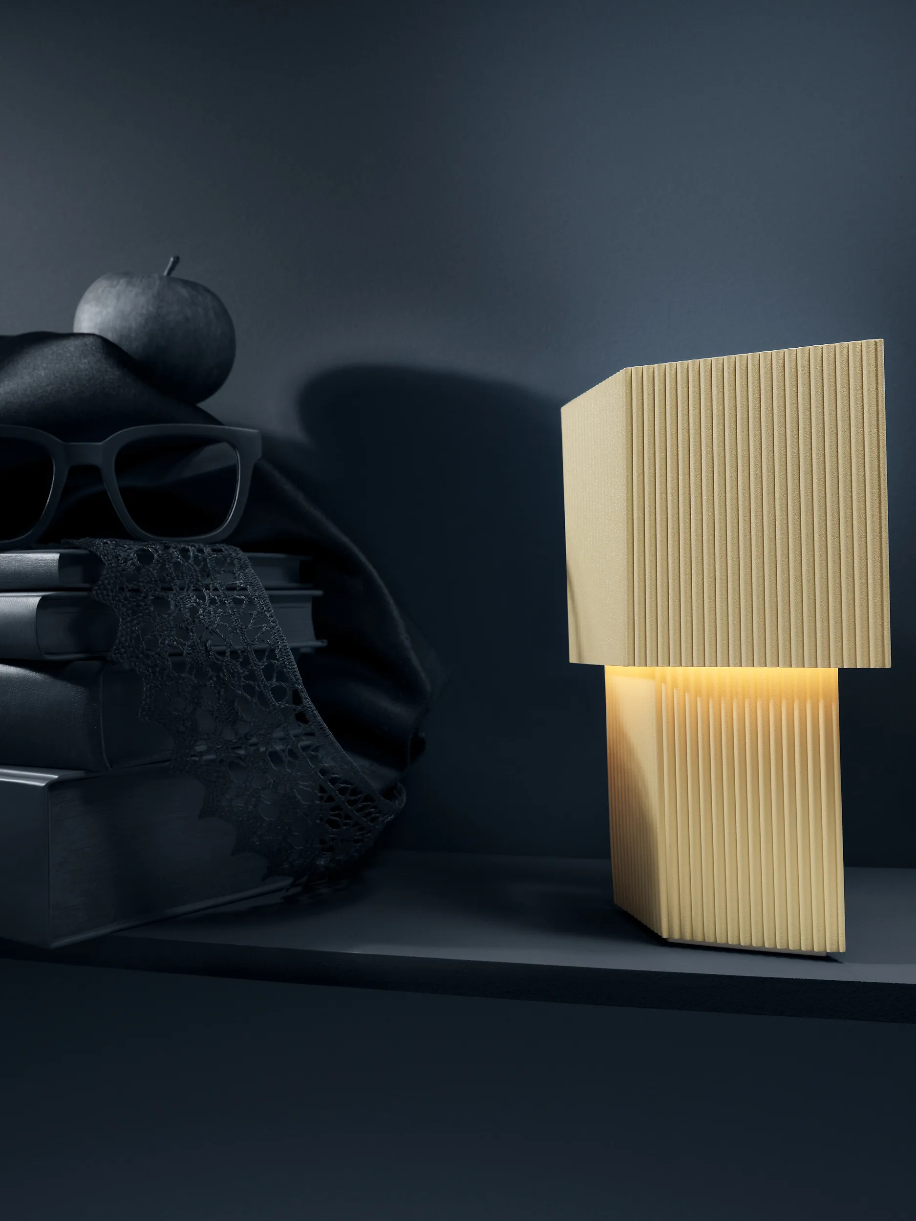 Romb Mini portable table lamp 19 cm, Vanilla Pholc