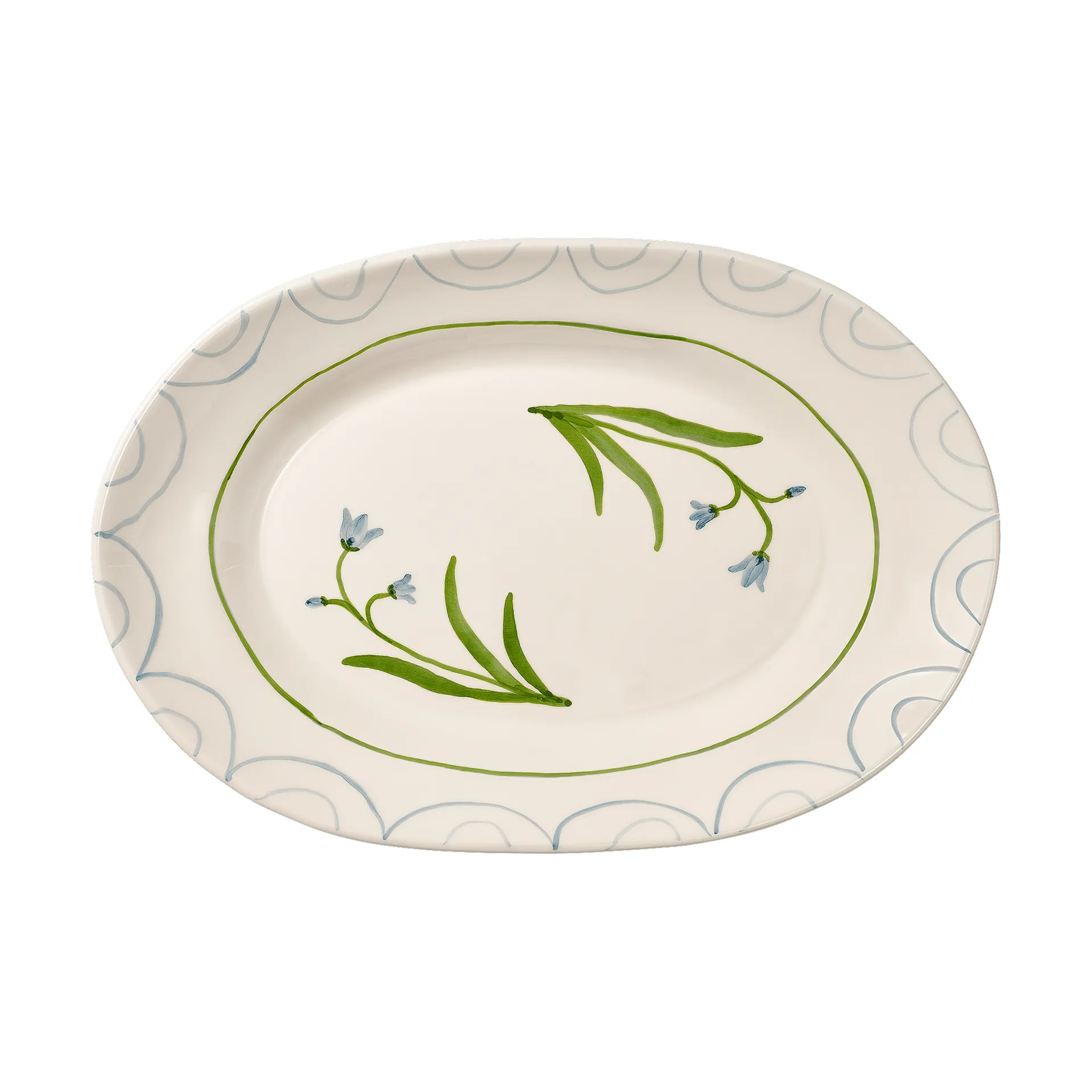 Cottage flower Blue Bell serving platter, Light Blue, 38.5 cm Pick a Poppy