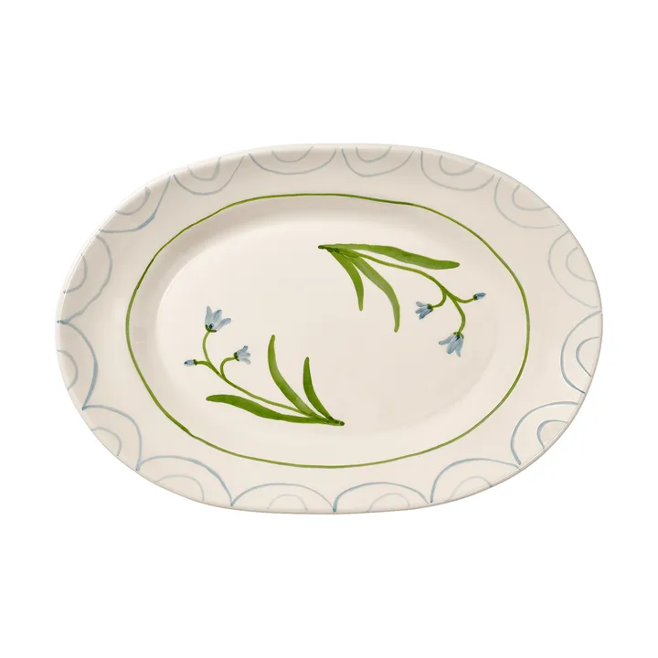 Cottage flower Blue Bell serving platter - Light Blue, 38.5 cm - Pick a Poppy