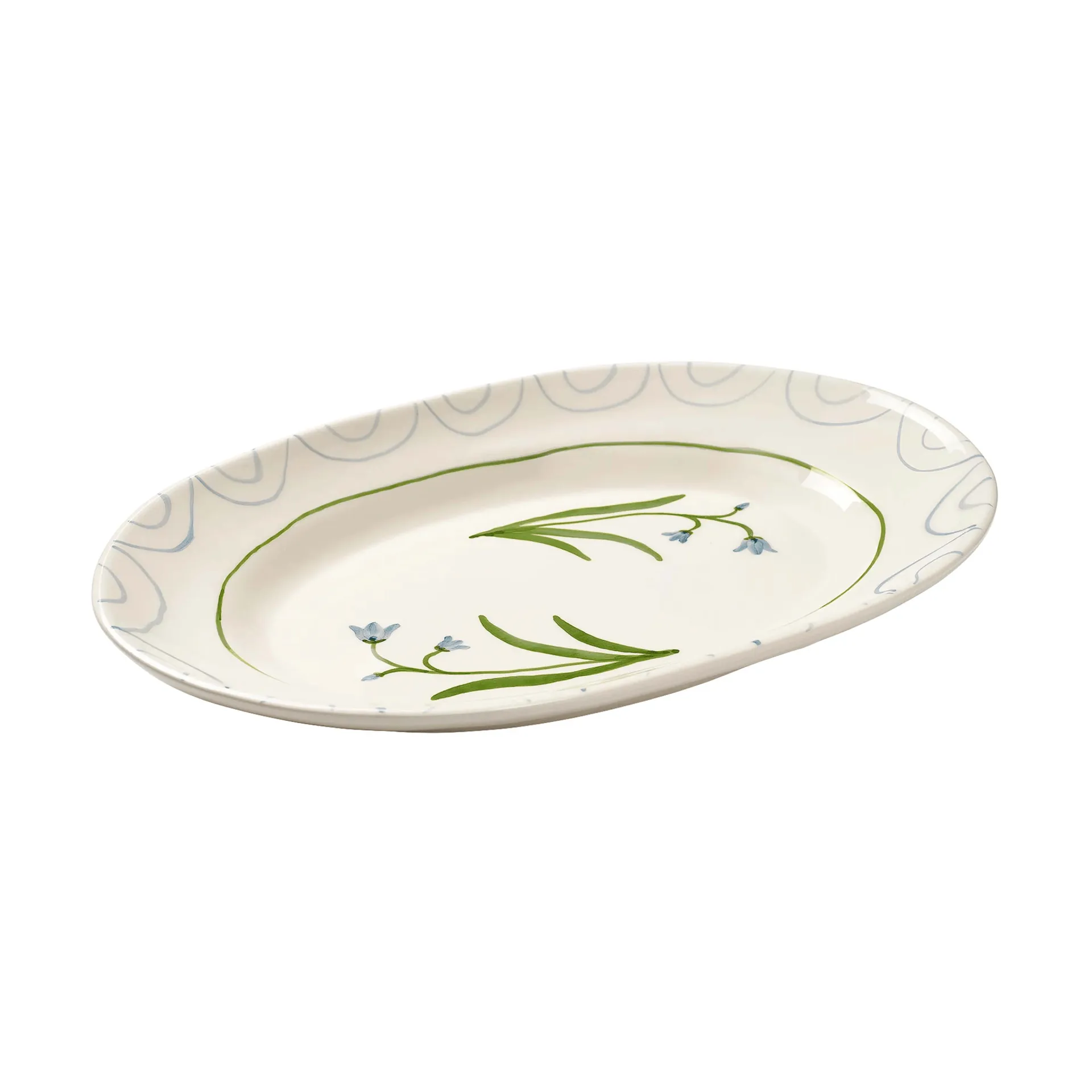 Cottage flower Blue Bell serving platter, Light Blue, 38.5 cm Pick a Poppy