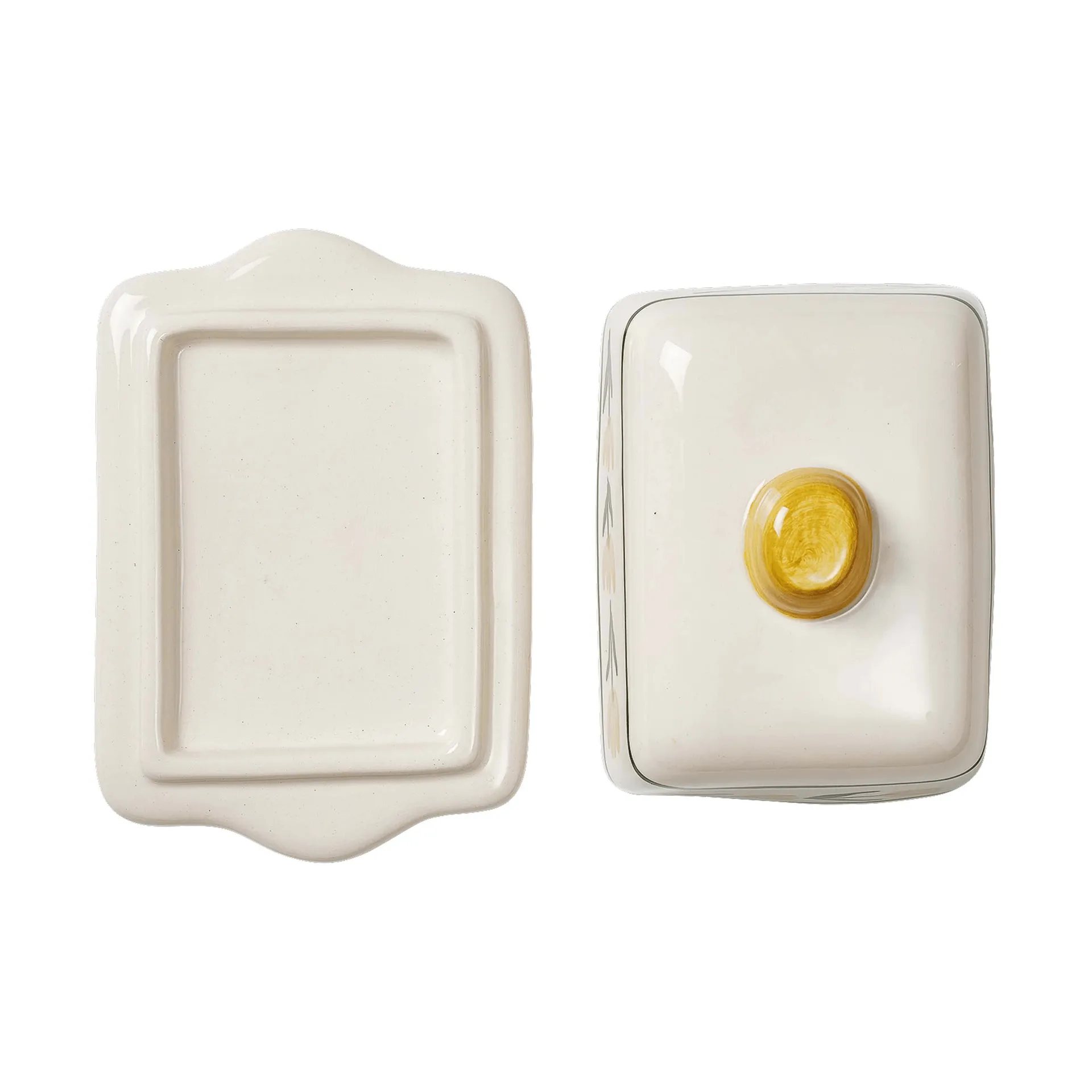 Cottage Flower butter dish, Yellow, 17x11.5 cm Pick a Poppy