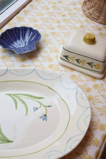 Cottage Flower butter dish - Yellow, 17x11.5 cm - Pick a Poppy