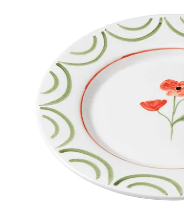 Cottage Flower plate - Poppy Red, 28 cm - Pick a Poppy