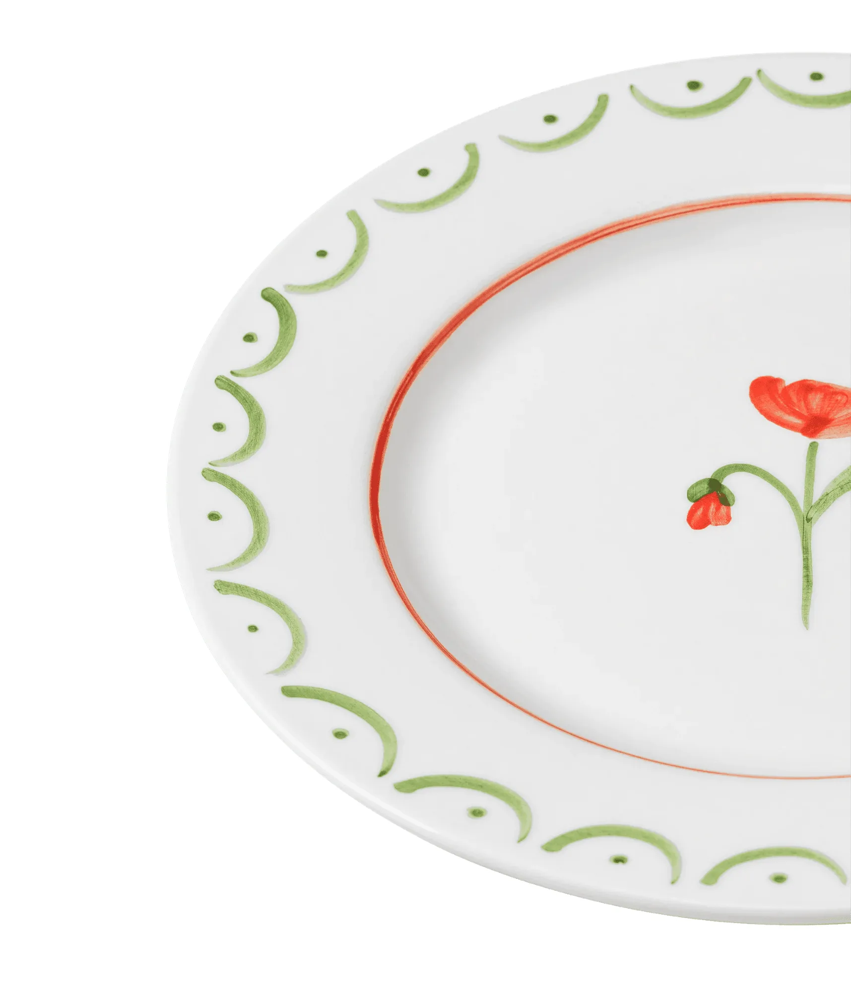 Cottage Flower salad plate, Poppy Red, 22 cm Pick a Poppy