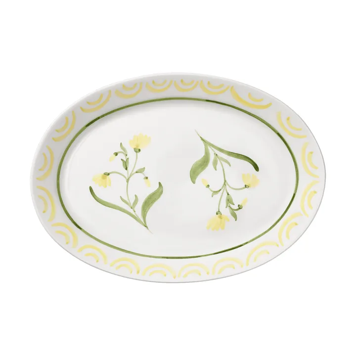 Cottage Flower serving platter - Yellow, 32 cm - Pick a Poppy