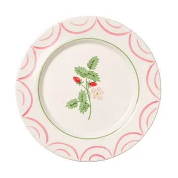 Cottage flower Wild Strawberry plate - Red, 28 cm - Pick a Poppy
