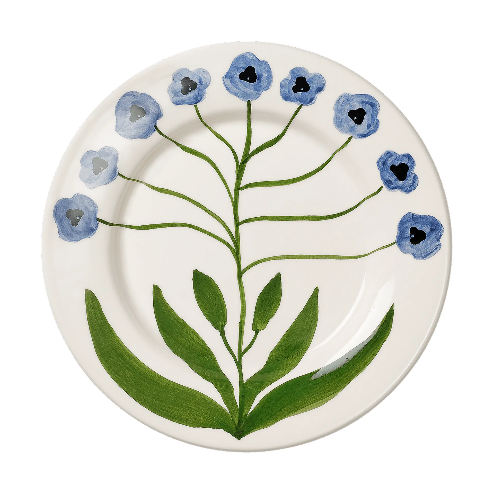 Madelen Möllard Pansy salad plate, Blue, 22 cm Pick a Poppy