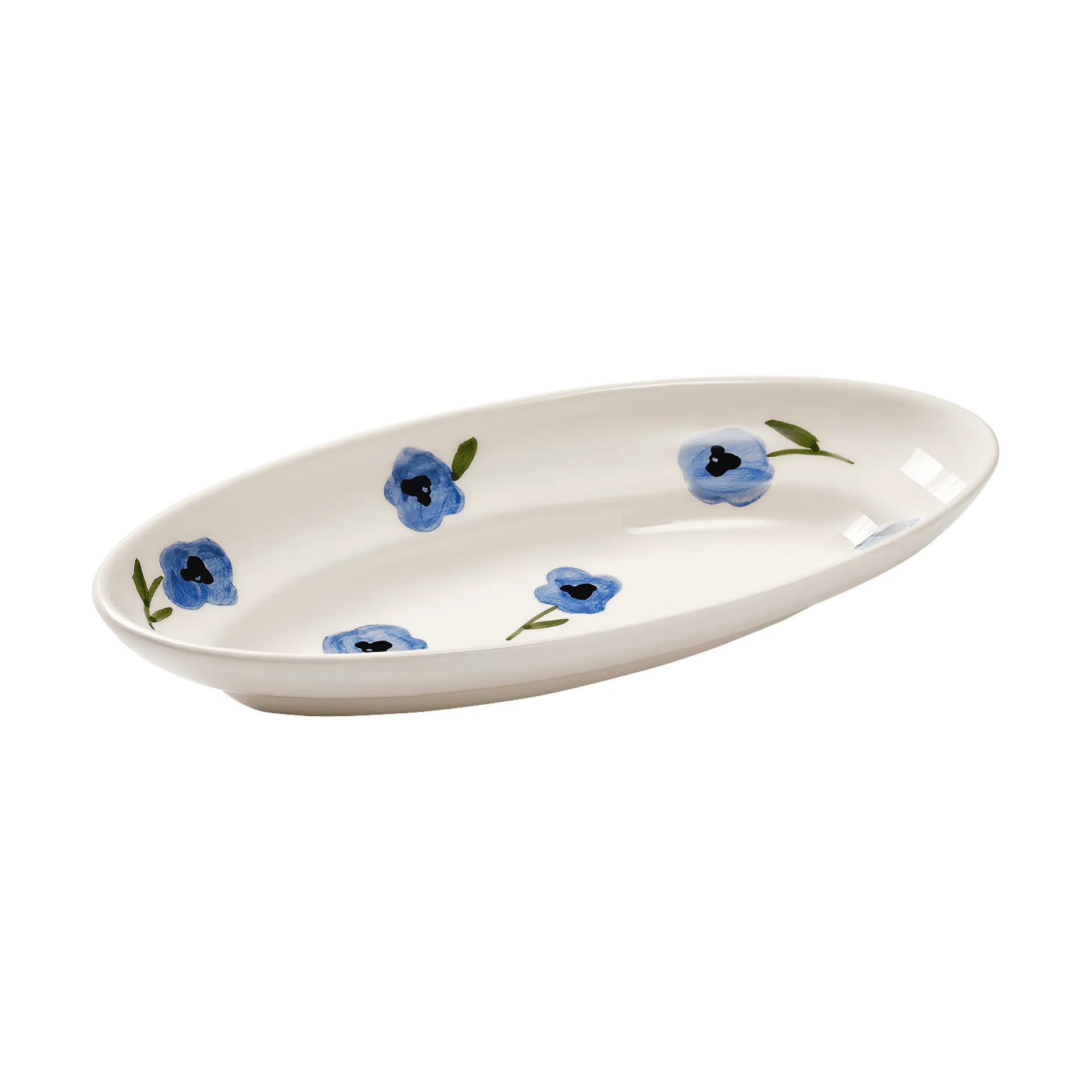 Madelen Möllard Pansy serving platter, Blue, Small, 22.5 cm Pick a Poppy