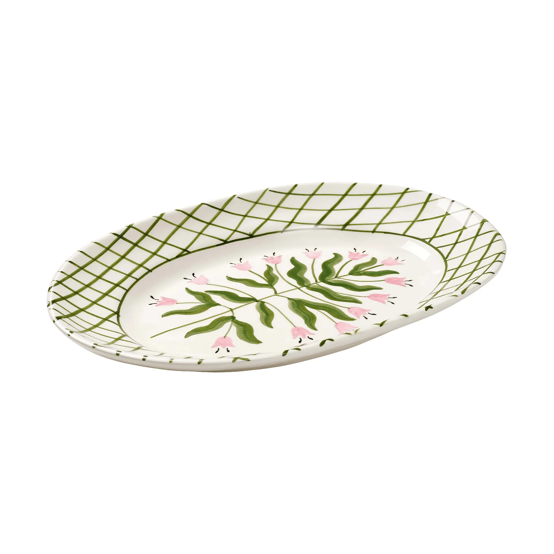 Madelen Möllard Tulip serving platter, Green, 38.5 cm Pick a Poppy
