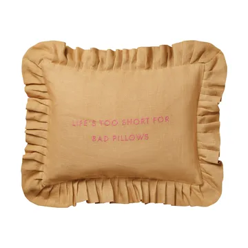 Quote cushion cover - Harvest yellow, 30x40 cm - Pick a Poppy