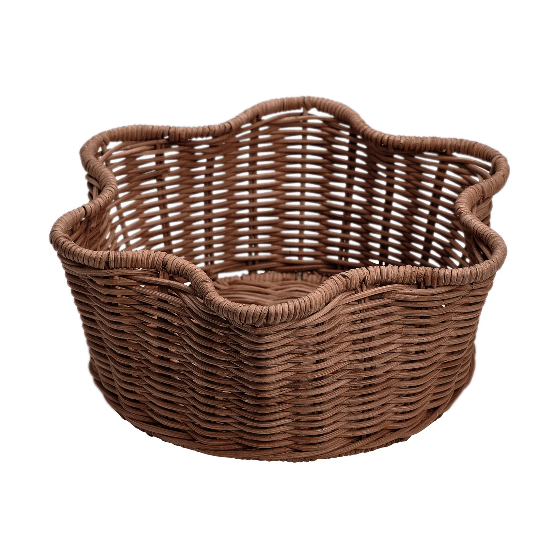 Rattan Round basket, Dark brown, 23 cm Pick a Poppy