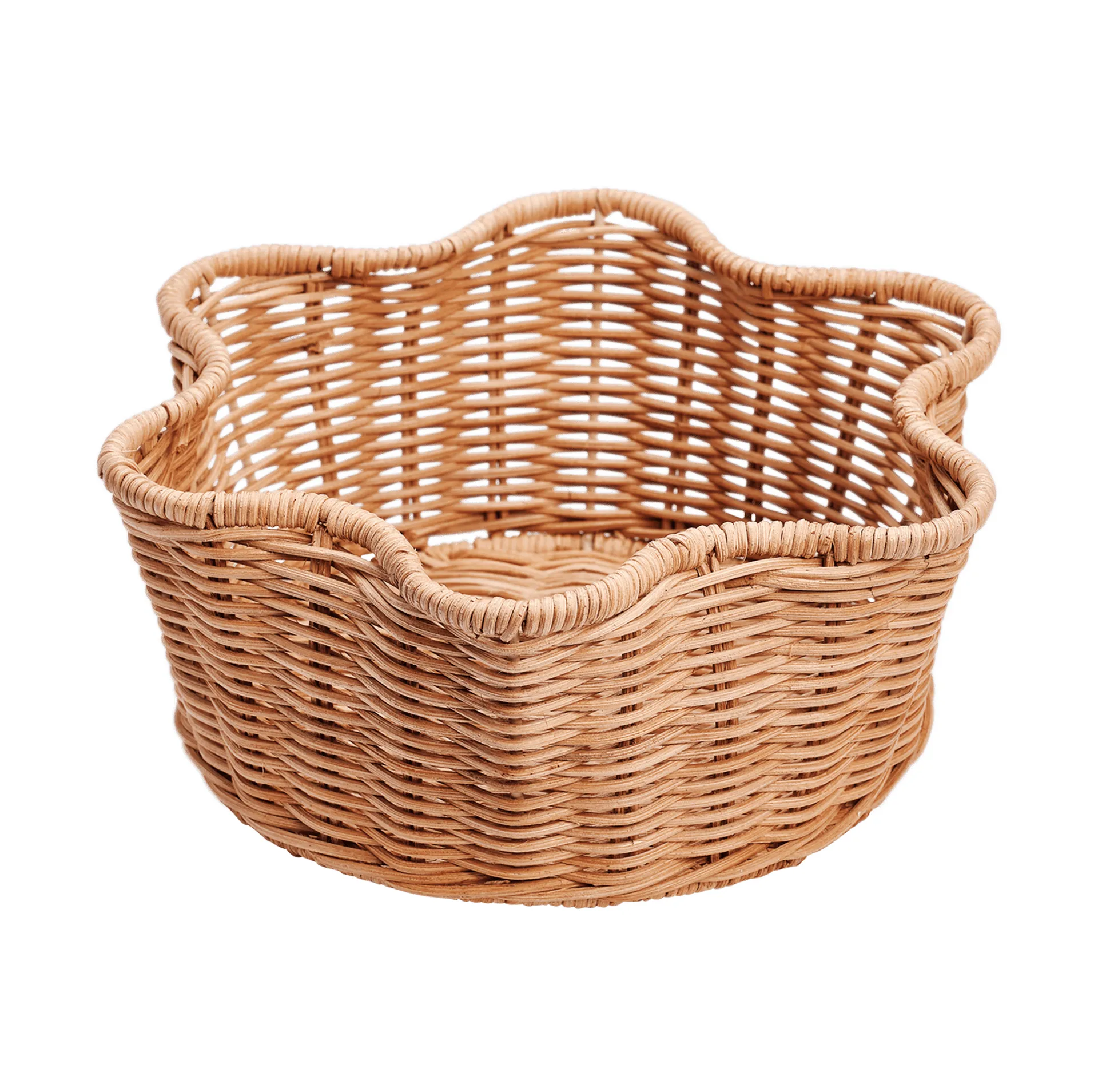Rattan Round basket, Natural, 23 cm Pick a Poppy