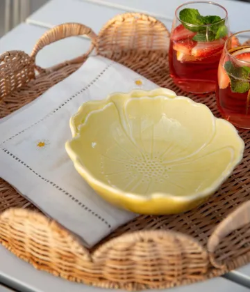 Round Scallop tray - Natural, 40 cm - Pick a Poppy