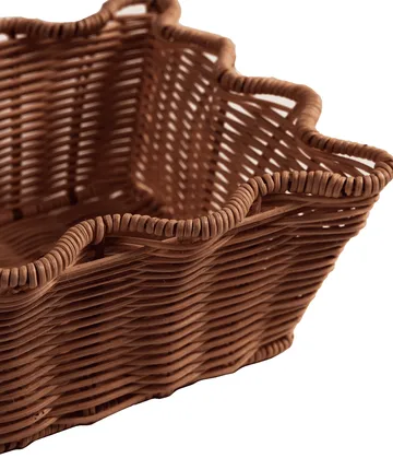 Scallop Rattan basket - Dark Brown, 20x30 cm - Pick a Poppy