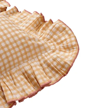 Vichy cushion cover - Light Yellow, 40x40 cm - Pick a Poppy
