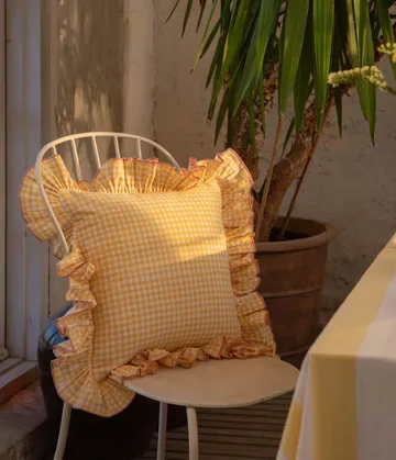 Vichy cushion cover - Light Yellow, 40x40 cm - Pick a Poppy