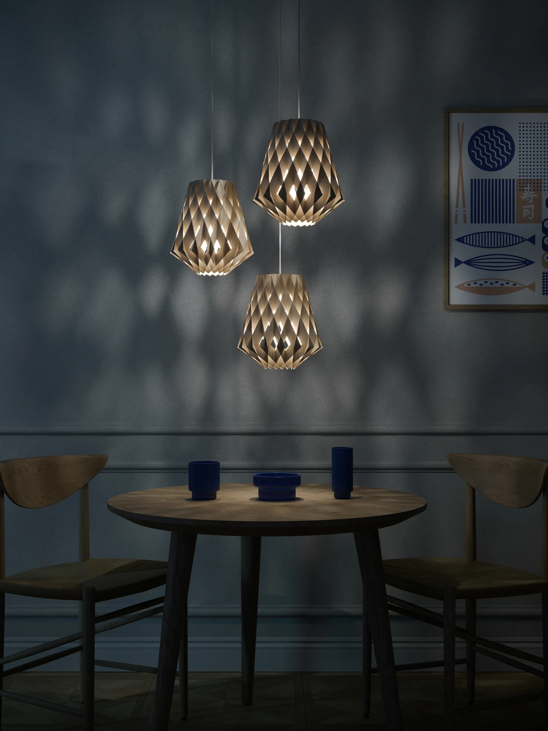 Pilke Signature pendant lamp Ø28 cm, birch Pilke