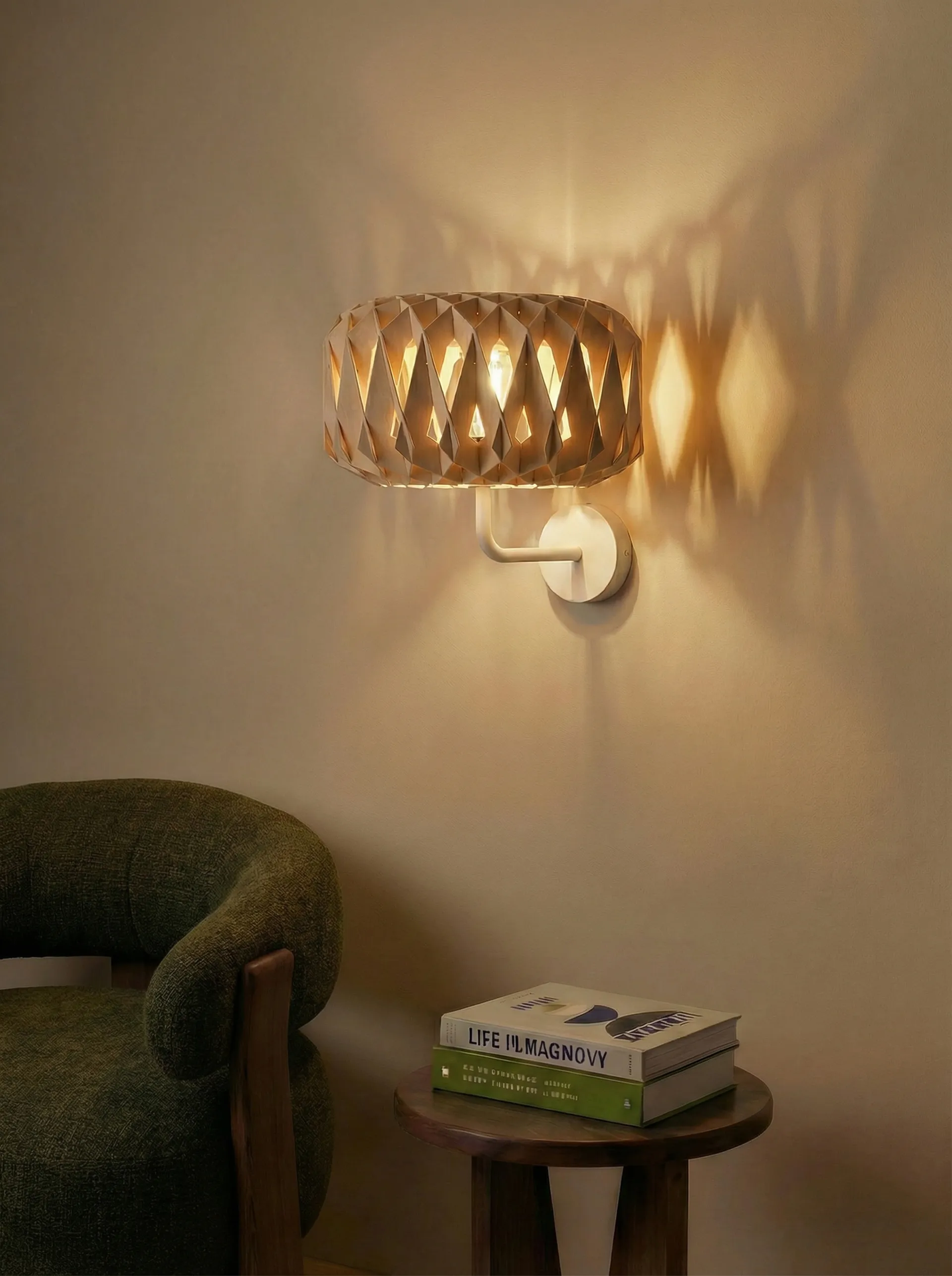 Signature 25 wall lamp, Birch, Ø28x15.5 cm Pilke