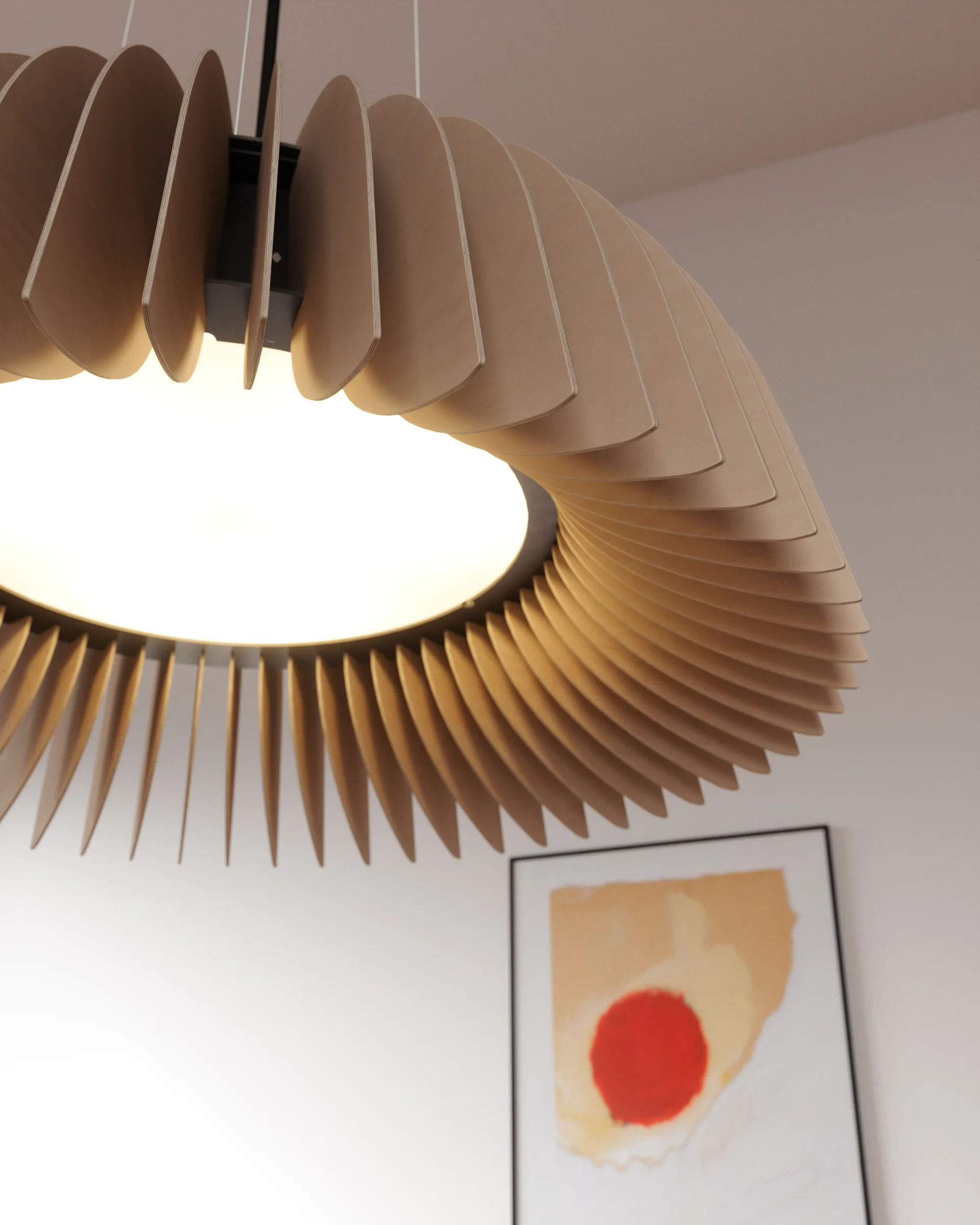 Verna 77 pendant lamp Ø77 cm, Birch Pilke