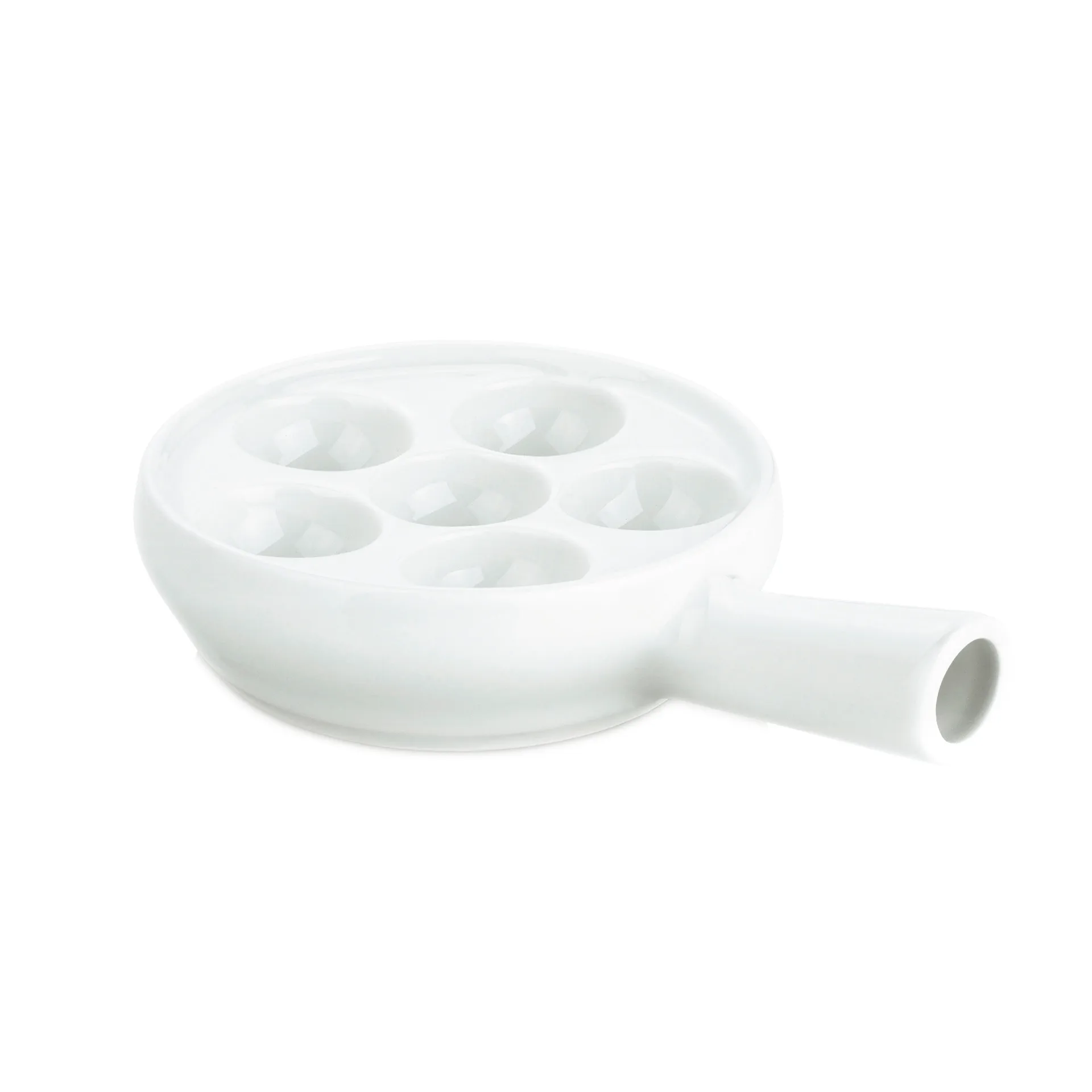 Pillivuyt snail pan with handle, White Pillivuyt