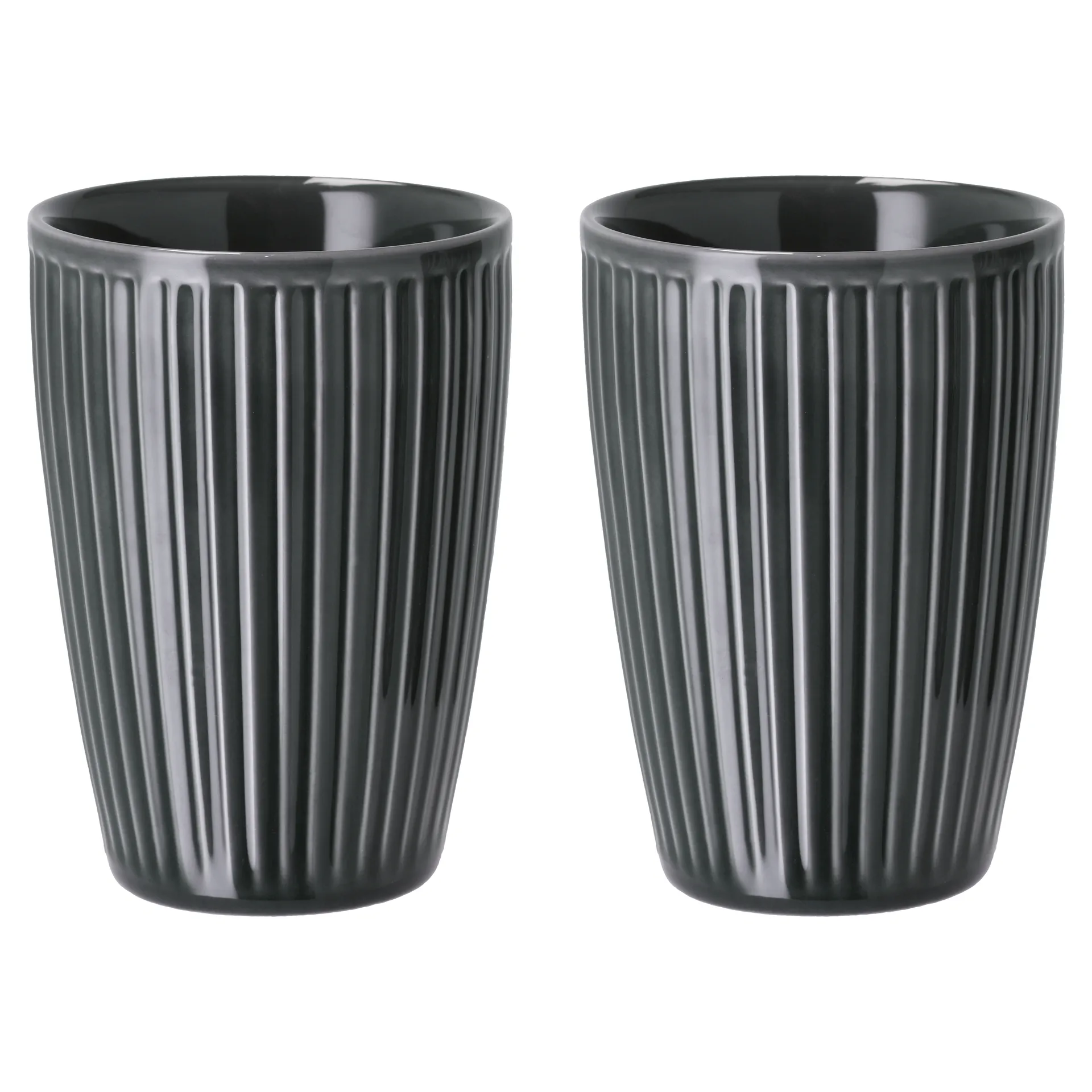 Pleated Thermal Mug 25 cl 2-pack, Midnight blue Pillivuyt
