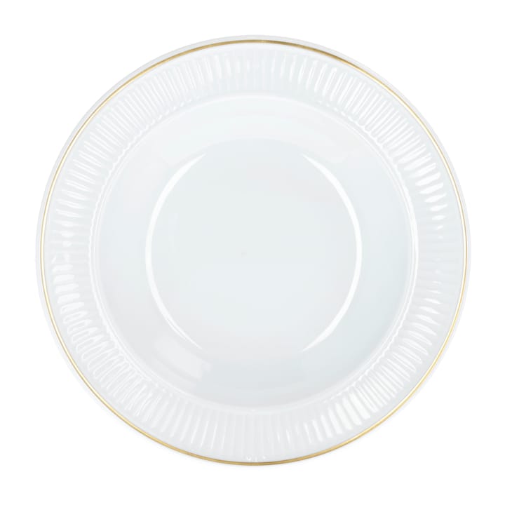 Plissé deep plate with gold edge Ø22 cm - White - Pillivuyt