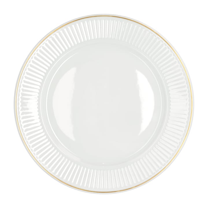 Plissé plate with gold edge Ø22 cm - White - Pillivuyt