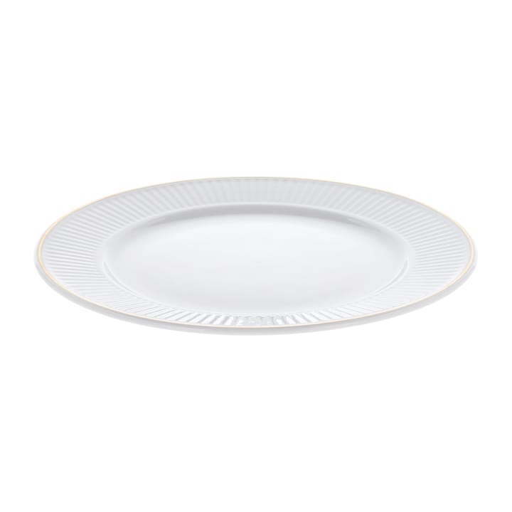 Plissé plate with gold edge Ø22 cm - White - Pillivuyt