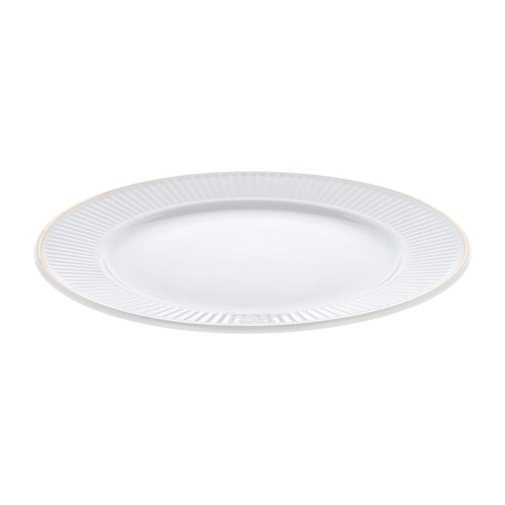 Plissé plate with gold edge Ø28 cm - White - Pillivuyt