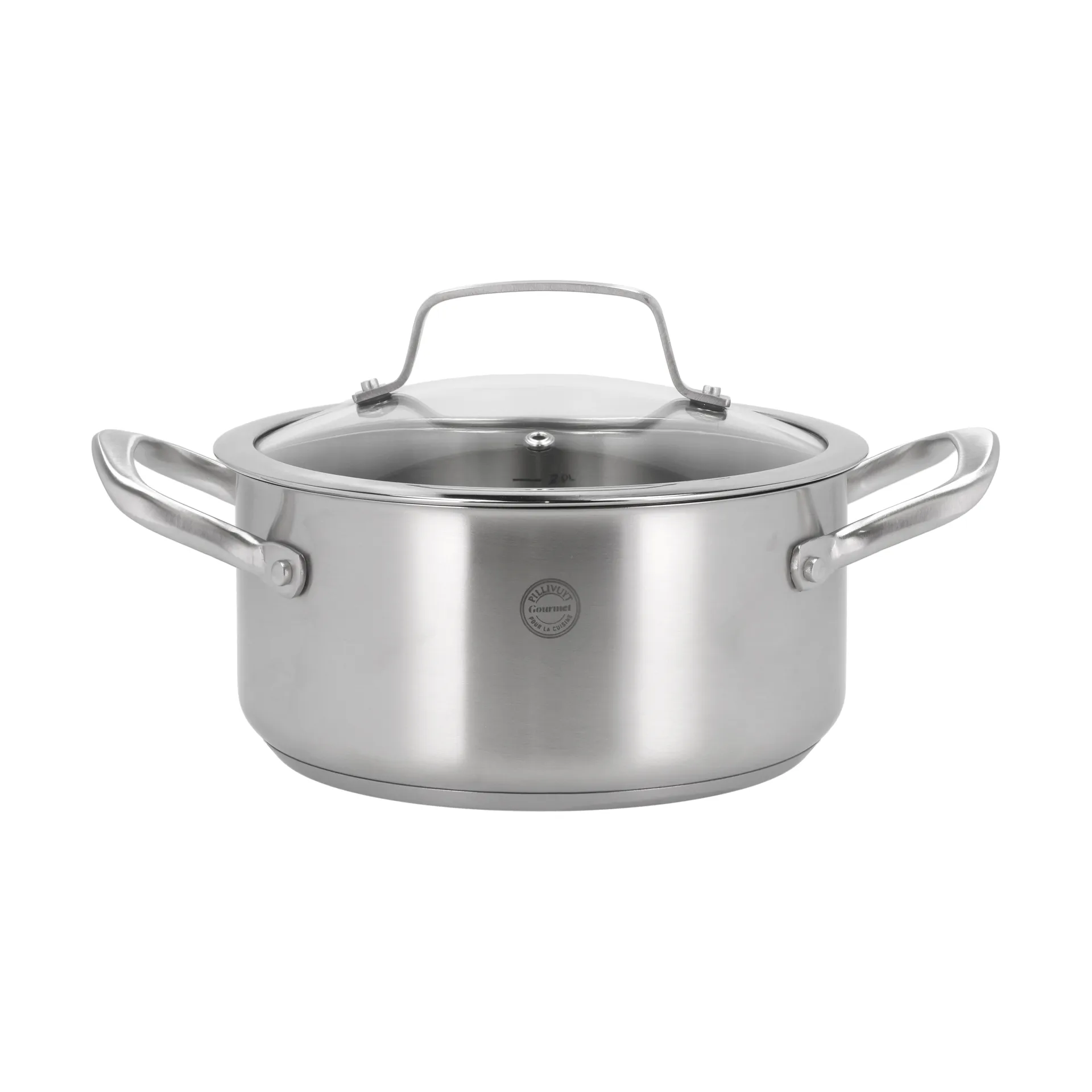 Roya pot with glass lid 3 l, Stainless steel Pillivuyt