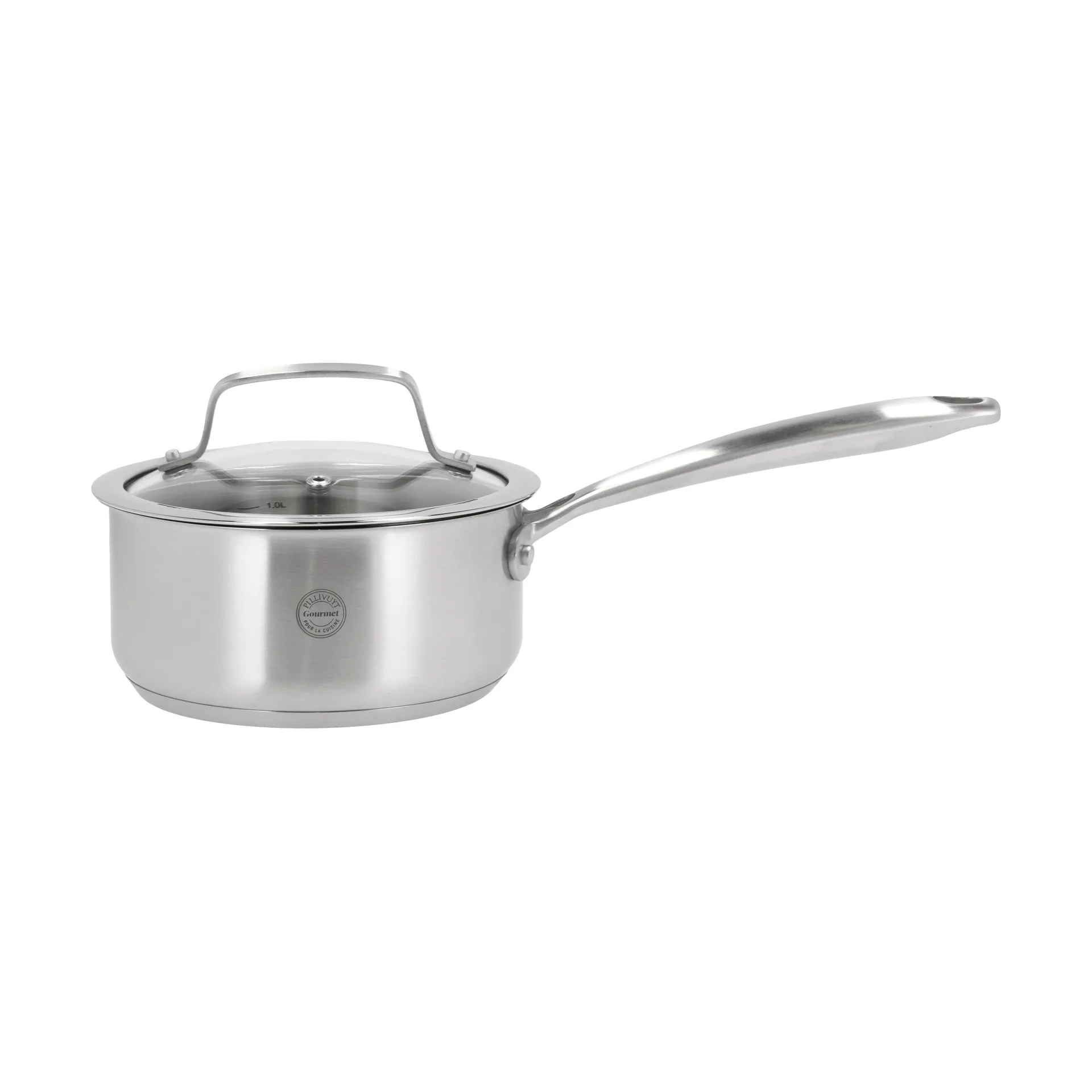 Roya saucepan with glass lid 1,5 l, Stainless steel Pillivuyt