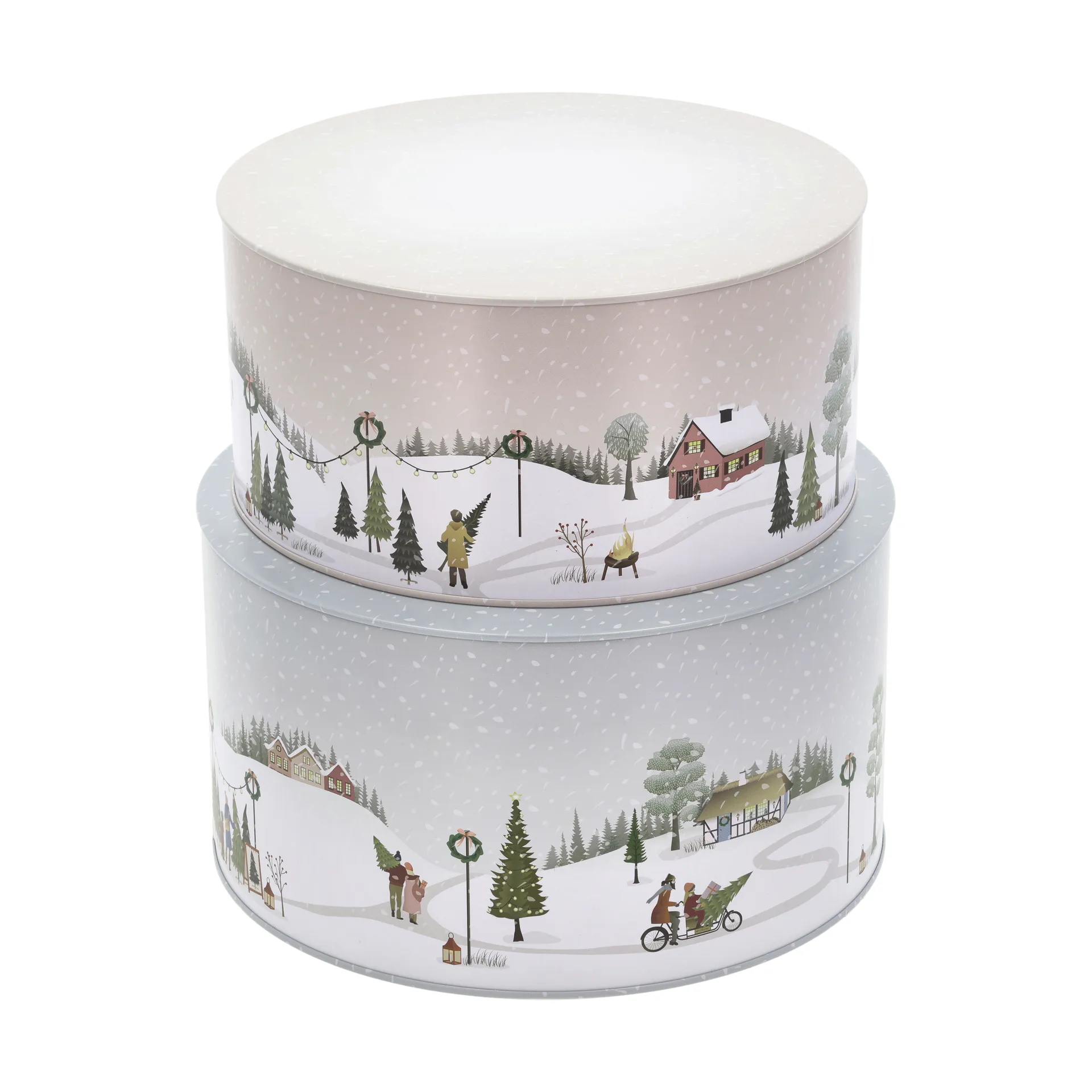 Winter Cookie Jar 2 Pieces, Arctic Ice-Woodrose Pillivuyt