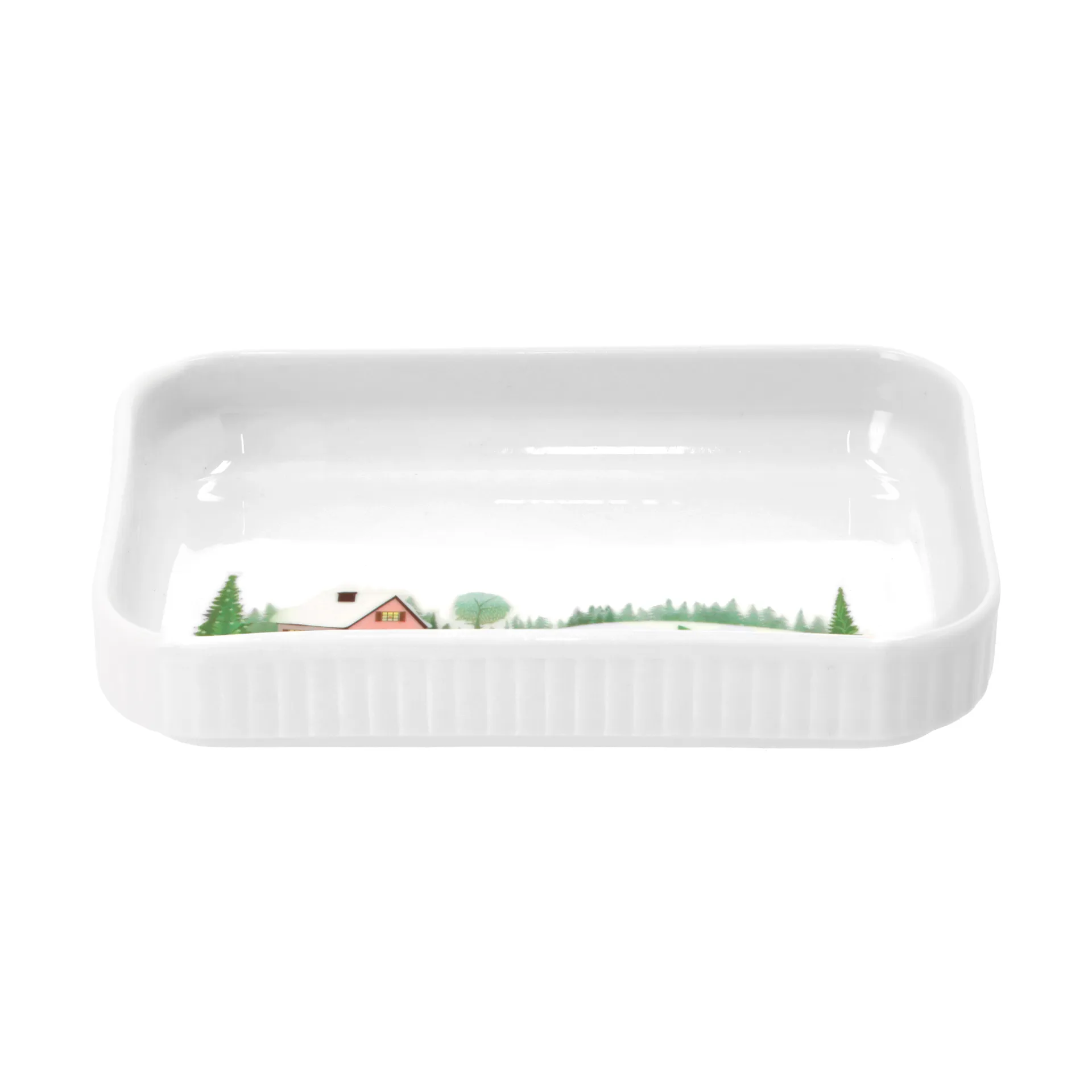 Winter platter 12x18 cm, White Pillivuyt