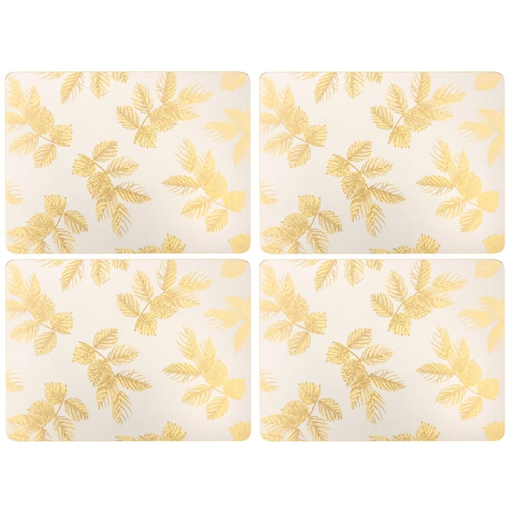 Etched Leaves place mat 30x23 cm 4-pack - Light grey - Pimpernel