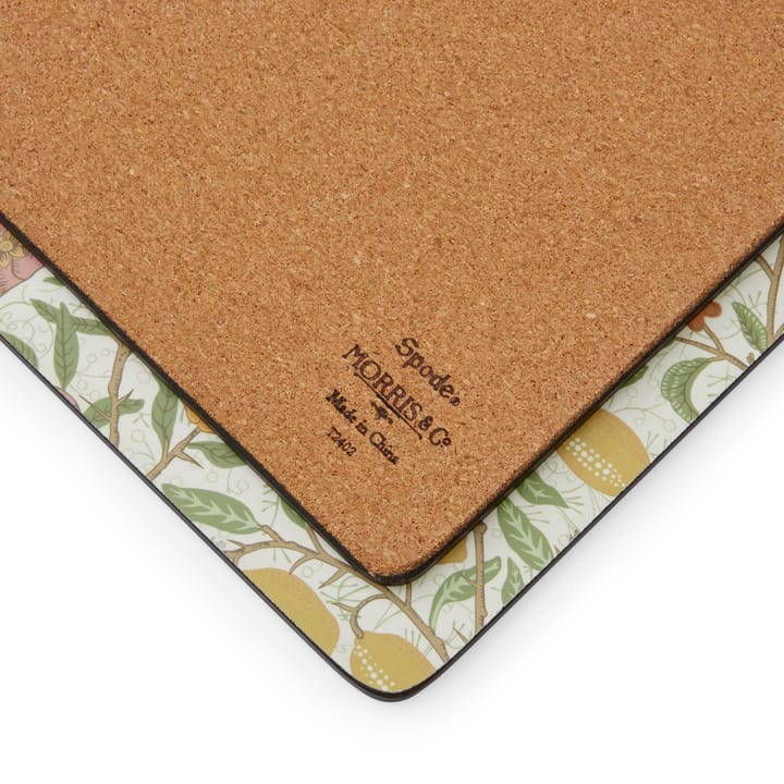 Morris & Co Simpley mixed placemat 4 pieces, Fruit, Willow, Strawberry Thief, Marigold Pimpernel