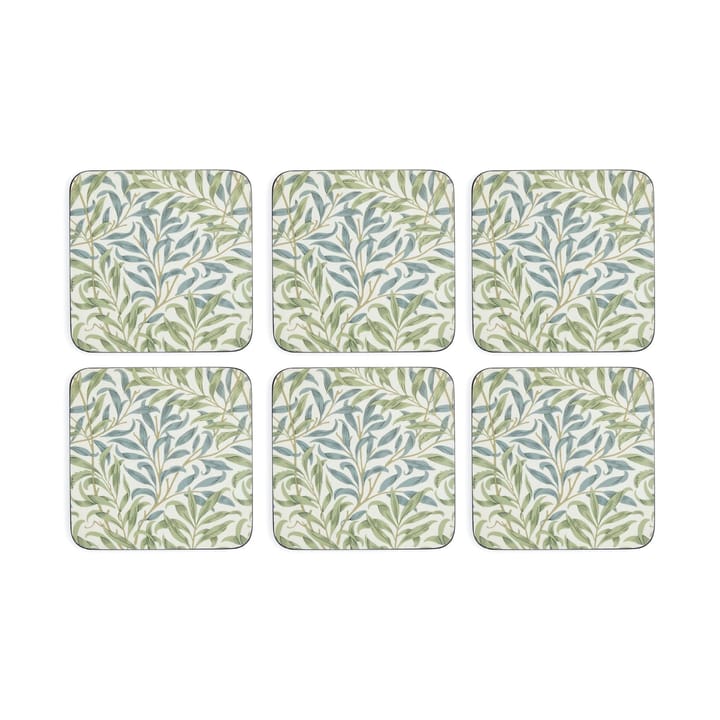 Morris & Co Willow Bough coasters 6-pack - Green, blue - Pimpernel
