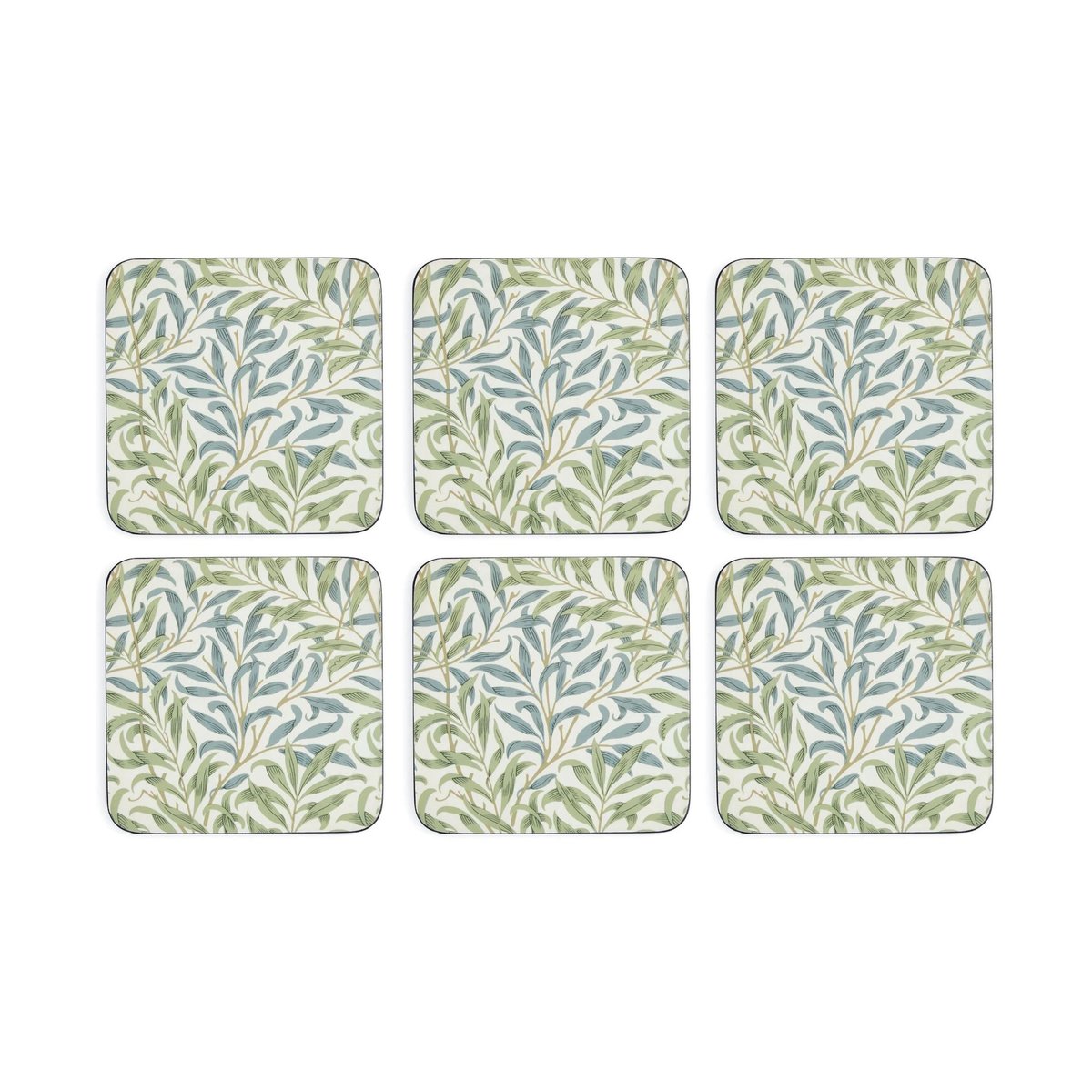Pimpernel Morris & Co Willow Bough coasters 6-pack Green, blue