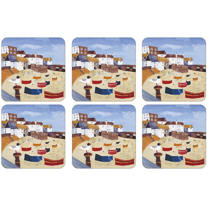 St Ives Windbreak coaster 6-pack multi - Multi - Pimpernel