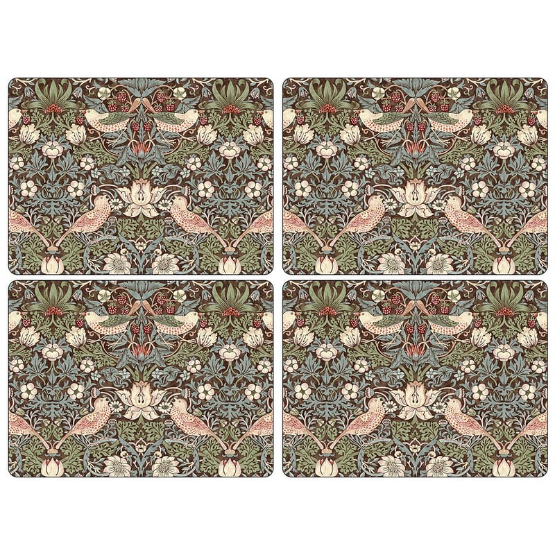 Pimpernel Strawberry Thief bordsunderlägg 30x40 cm 4 pack Brown
