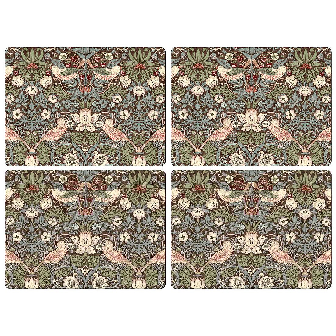 Pimpernel Strawberry Thief bordsunderlägg 30x40 cm 4 pack Brown