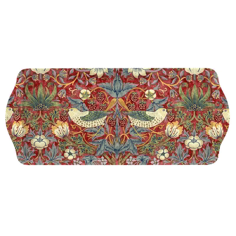 Pimpernel Strawberry Thief sandwich tray Red