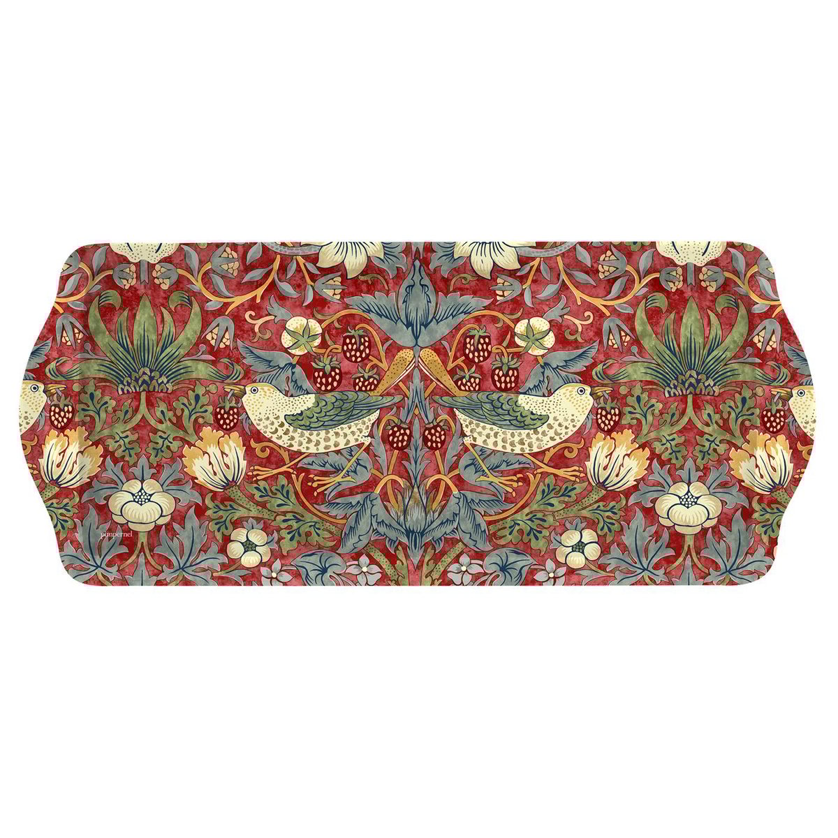 Pimpernel Strawberry Thief sandwich tray Red
