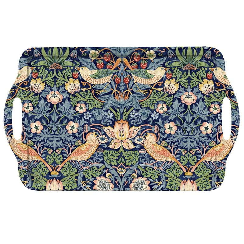 Pimpernel Strawberry Thief tray with handle Blue