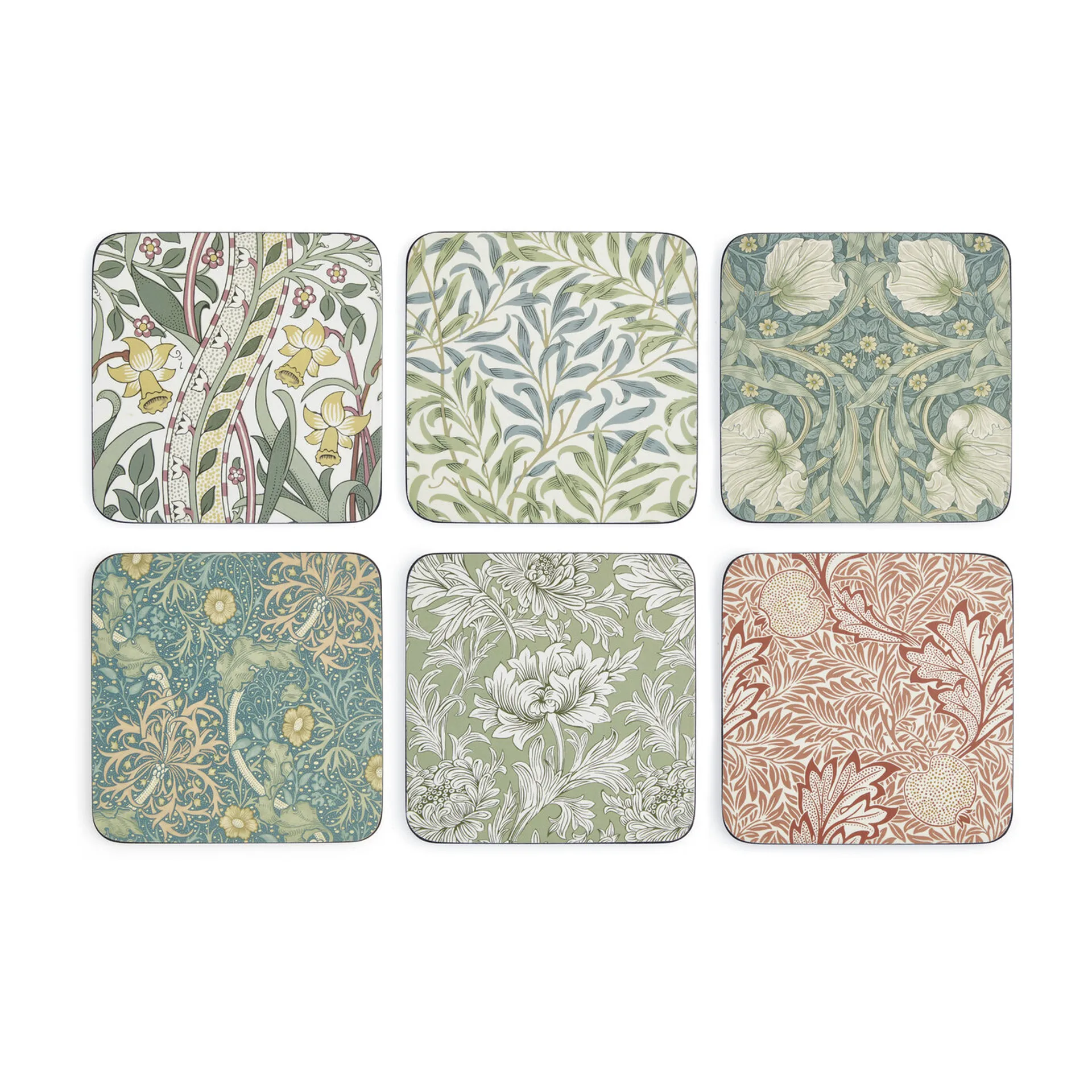 William Morris coaster 6-pack, Mix & Match Pimpernel