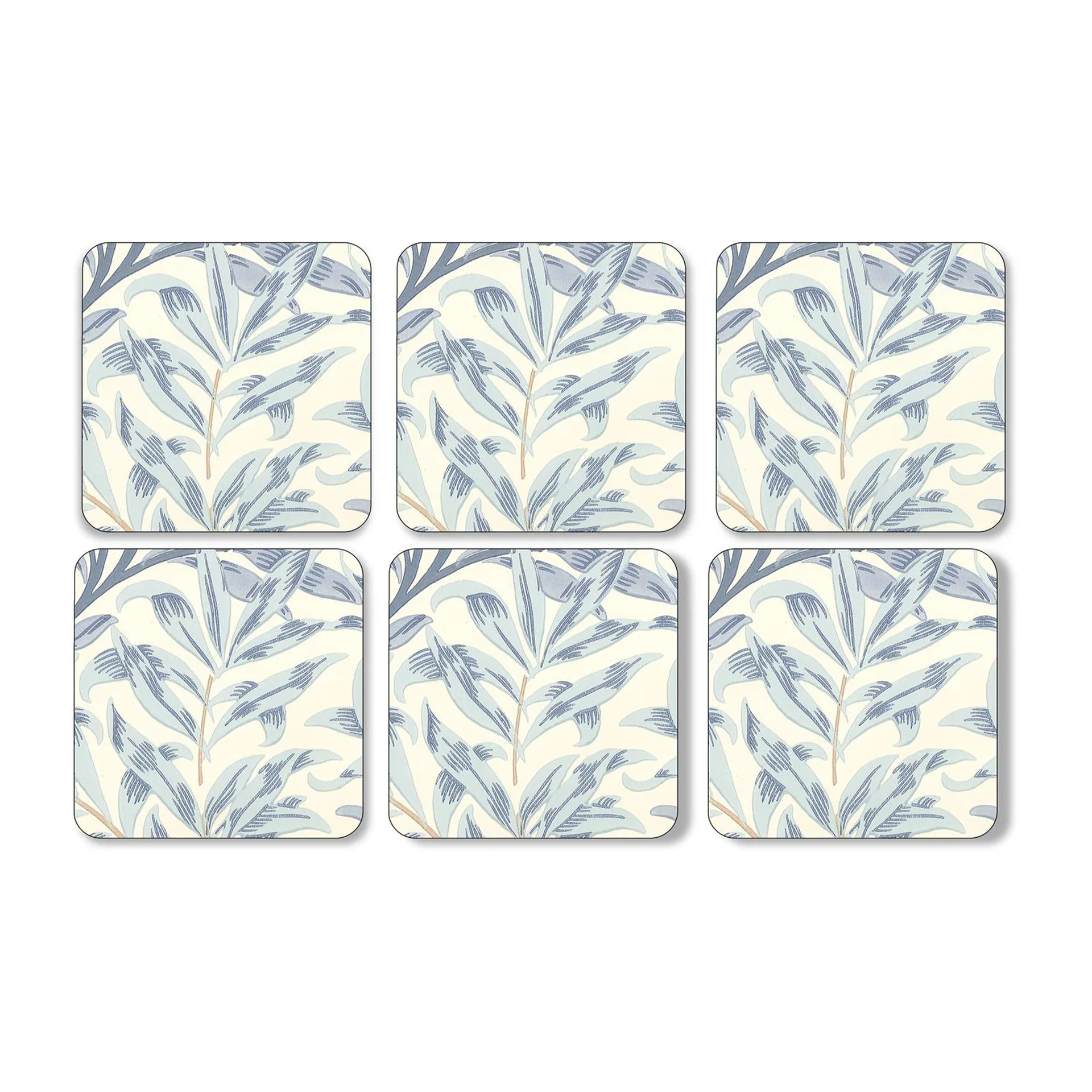 Willow Bough coaster 6-pack, Blue Pimpernel