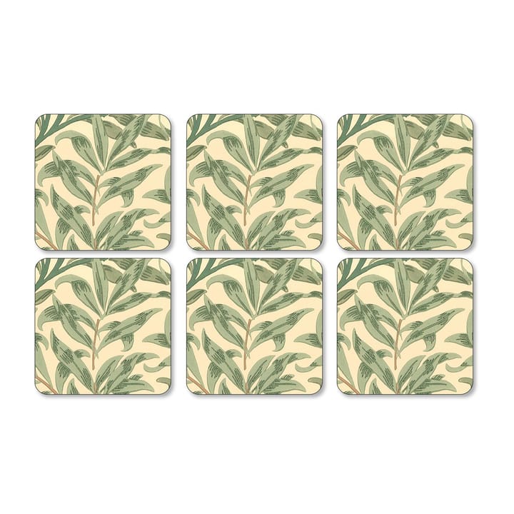 Willow Bough coaster 6-pack - Green - Pimpernel