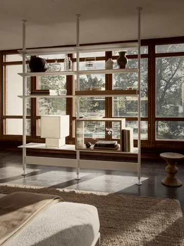 Pira display cabinet - Whitewashed oak-clear glass, 90x31 cm, glass back - Pira