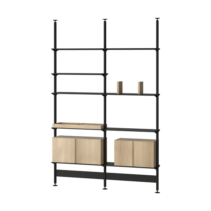 Pira G2 shelving system F C A Black/Oak 240–247 cm - Pira